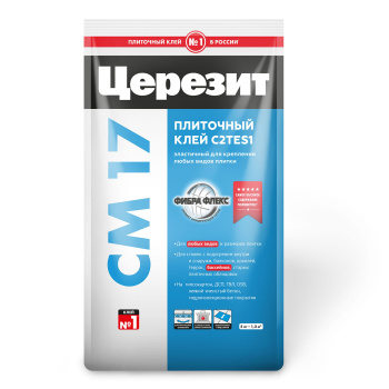 Клей для плитки 5 кг Церезит СМ 17 Супер Флекс, эластичный, C2 TE S1