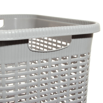 Корзина для белья пластм. 50л 420×310×560мм св.Серый арт.431293430 (Бытпласт) *16