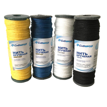 Нить полипропиленовая крученая Цветная 50г (на катушке) арт.40017 ("Сибшнур") *1/150