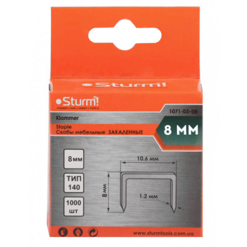 Скоба д/степлера STURM (арт.1071-03-08) тип 140 * 1/20/100