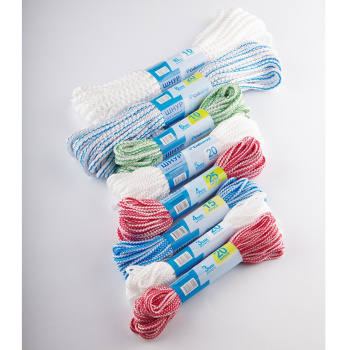 Шнур полипропиленовый d 2мм дл.10м Цветной вязаный арт.30017 ("Сибшнур") *1/200