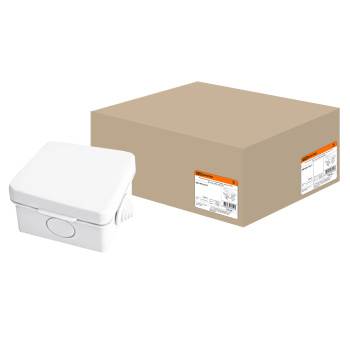 Коробка распаячная 4 вх. ОП D65х65х50мм  IP54 TDM SQ1401-0511 инд. штр-код *10/120