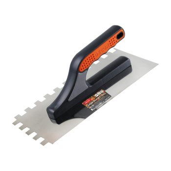 Кельма штукатура стальная DECOR, 280х130 мм, зуб 10х10 мм