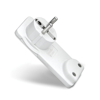 Вилка штеп.-невидимка электрич. с заземл. бел. 16А 250В *1/20/100