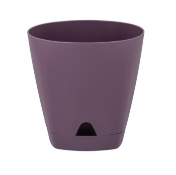 Кашпо пластм. "Amsterdam" 2,5л d верха 170мм h165мм прикор.полив Морозная слива ING6200МС *1/12