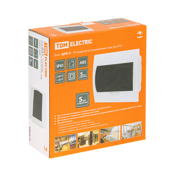 Бокс ЩРВ-П-10 С/П 10мод. (пластик ) рейка DIN IP40 TDM SQ0902-0009 *1/20