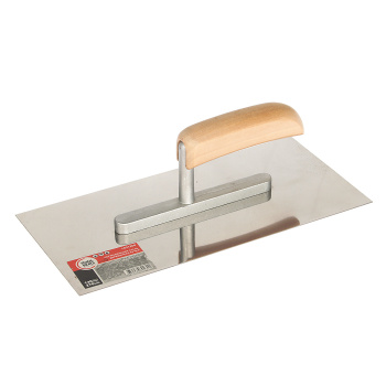 Кельма штукатура стальная PQTools, 270х130 мм, деревянная ручка