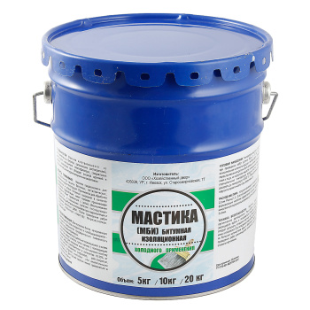 Мастика битумная 20 кг ХозДвор МБИ, изоляционная