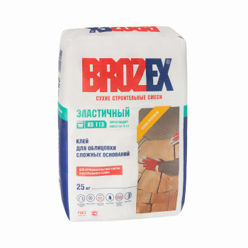Клей для плитки 25 кг BROZEX Эластичный KS 113, С2 ТЕ S1