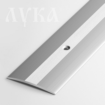 Порог-стык одноуровневый 37х1350 мм Лука ПС 03, серебро люкс