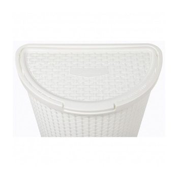 Корзина для белья пластм. 45л "Eco style" 460х265х610мм Белый арт.431217616 ("Бытпласт") *1/5