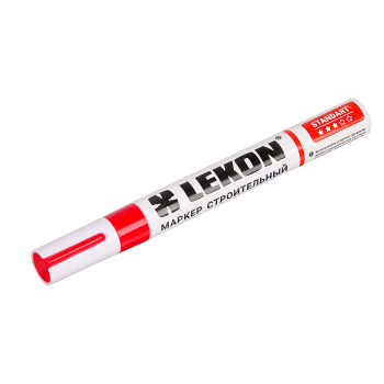 Маркер строительный с нитроэмалью красный (набор12 шт) арт.011104 LEKON *1/12/108